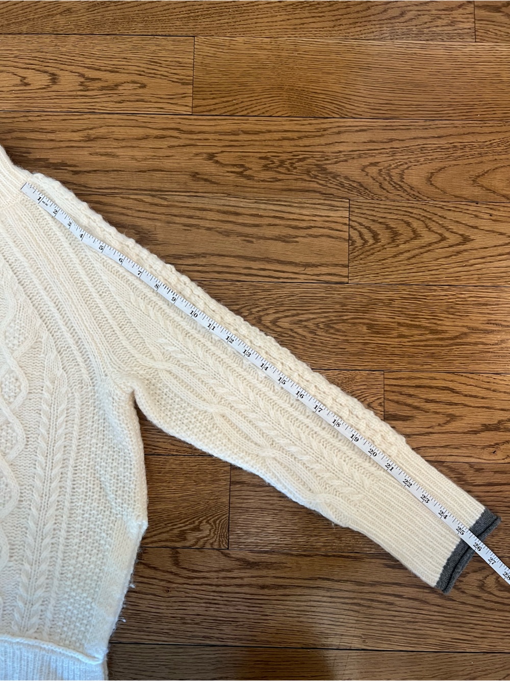 Alex Mill Wool Alpaca Cream Cable Knit Roll Neck Sweater NWT Size M - Picture 10 of 10